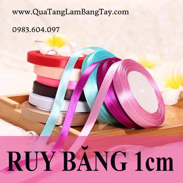 ruy băng tron satin lụa vải